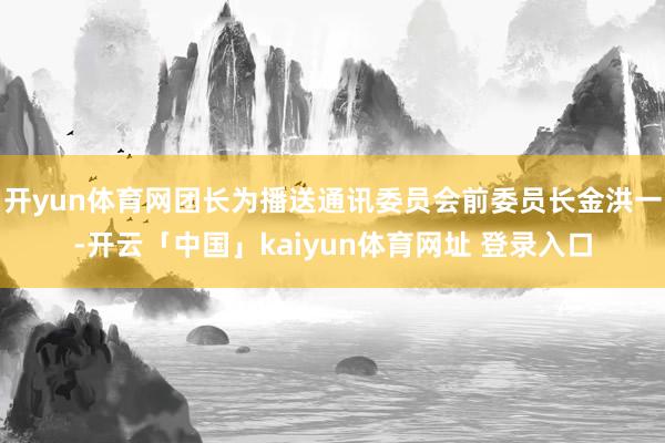 开yun体育网团长为播送通讯委员会前委员长金洪一-开云「中国」kaiyun体育网址 登录入口